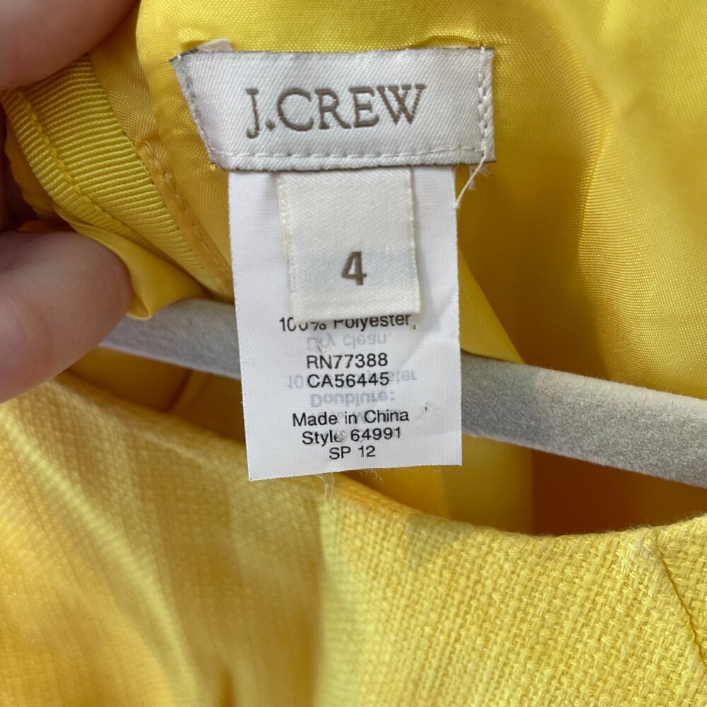 J. Crew Bright Yellow Sheath Dress | 4 - Picture 3 of 11